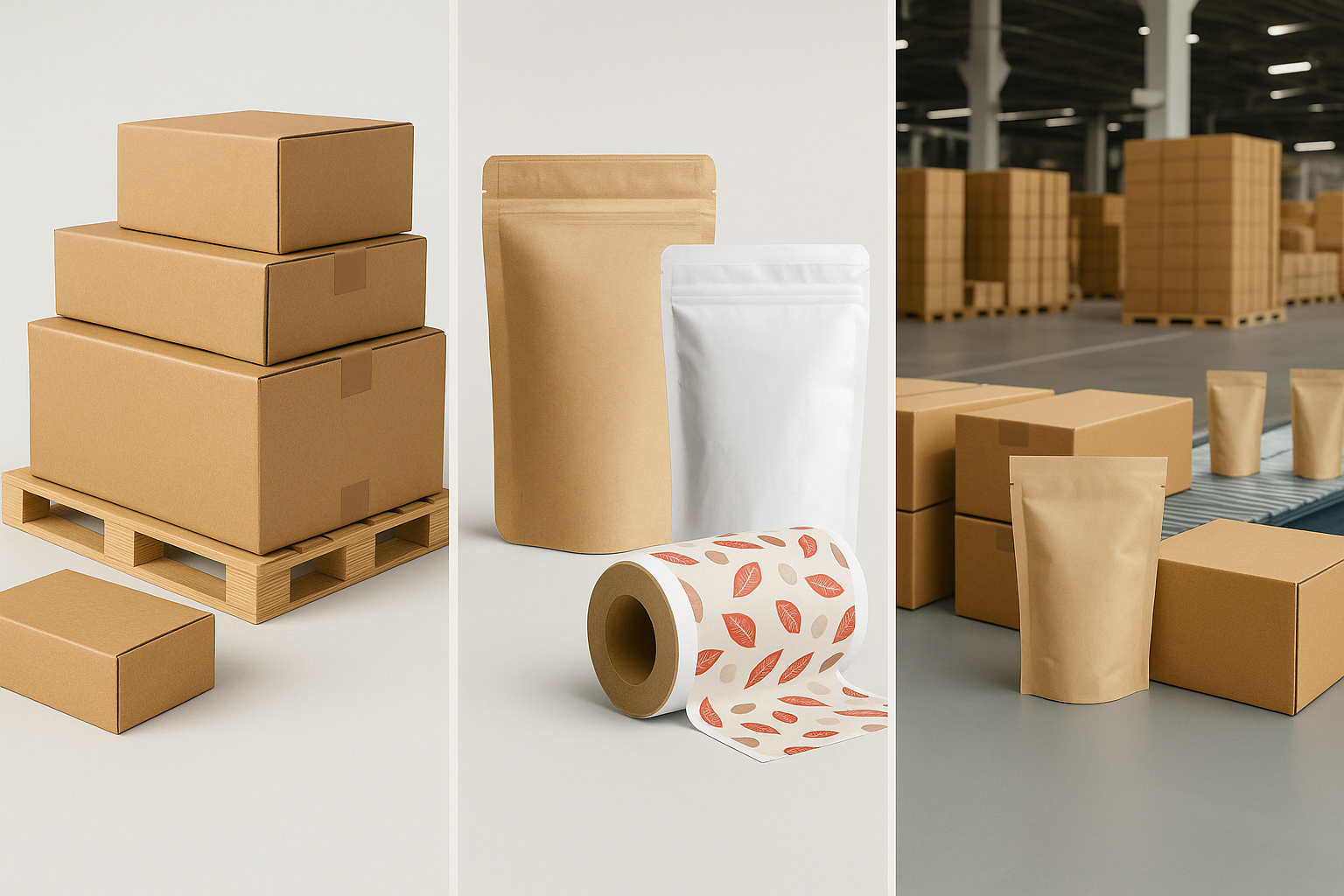 Karton kutu, koli, oluklu mukavva ve esnek ambalaj çözümleri