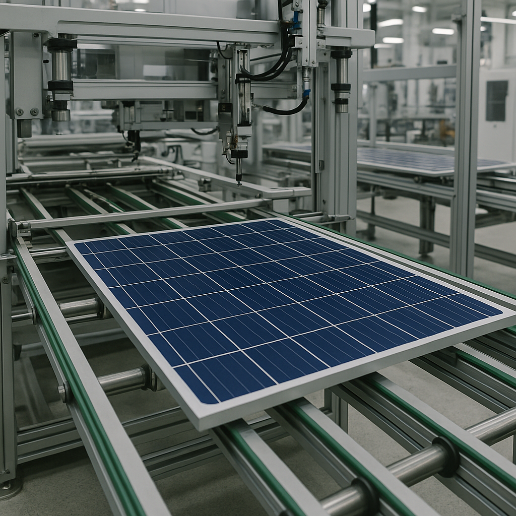 Güneş paneli üretim hattı