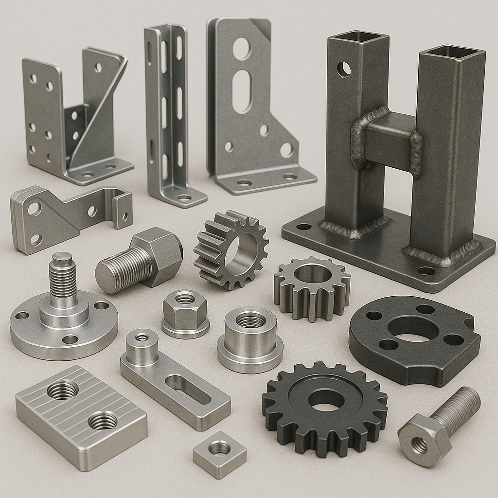 Tarım makinesi yedek parçaları ve atölye ortamı