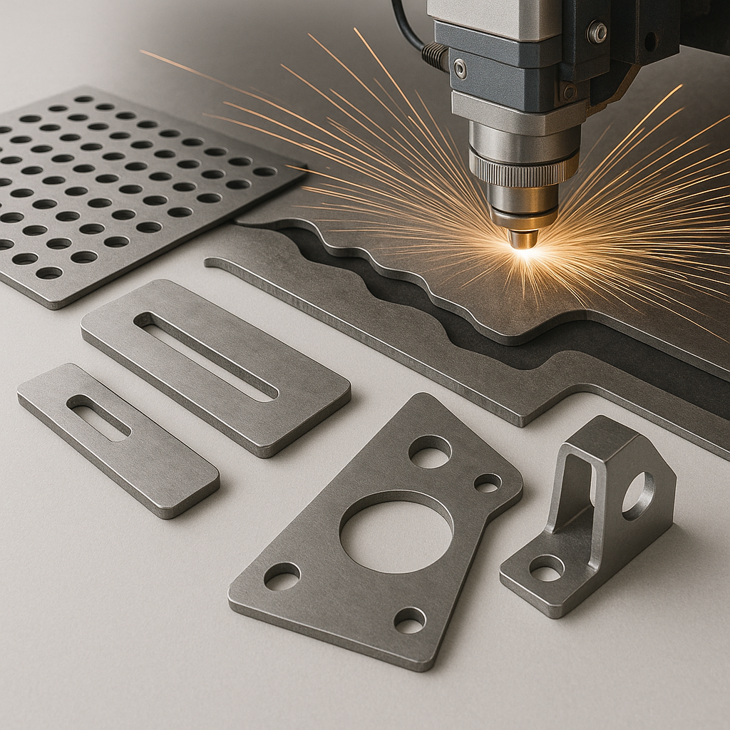 Lazer kesim ve sac büküm yapılan metal işleme hattı