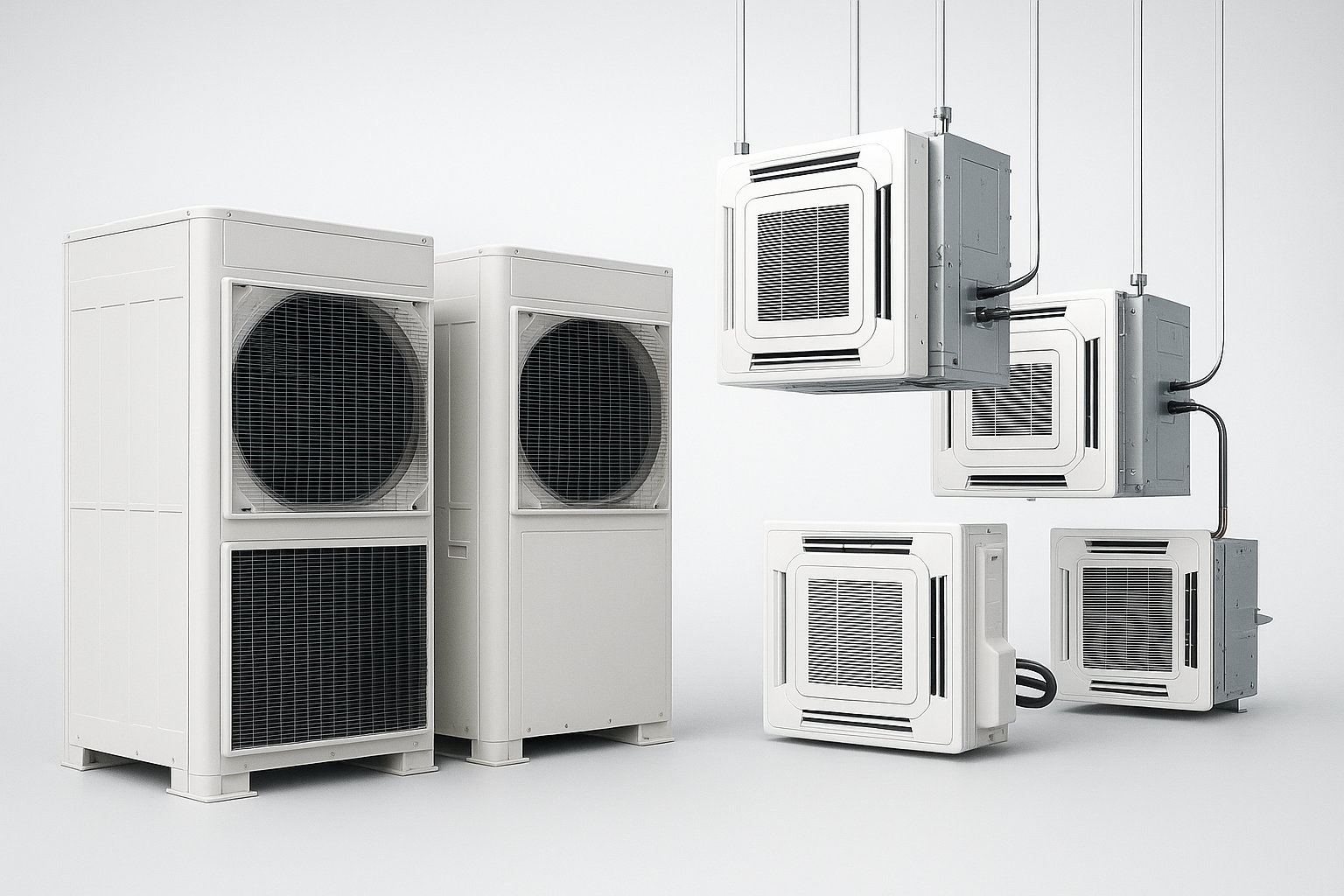 Çatı üstü VRF dış ünite grup sistemi