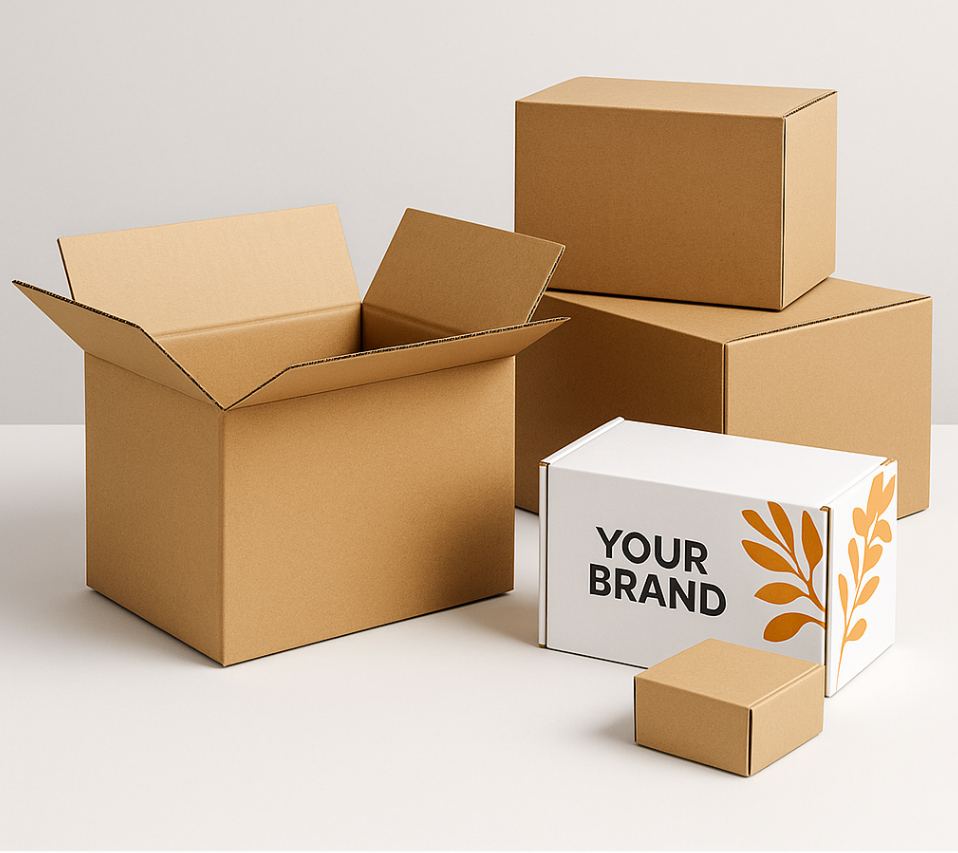 Oluklu mukavva taşıma kolileri ve karton kutular